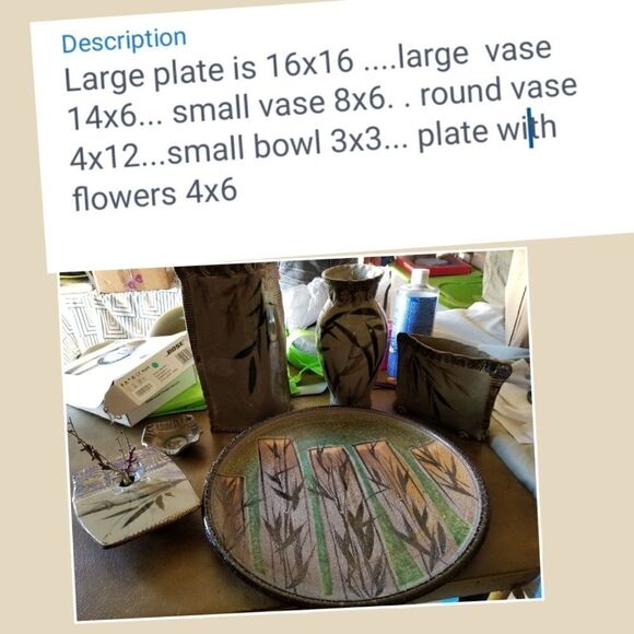 Art Decor 6 peices all signed measurements include - Picture 1 of 4